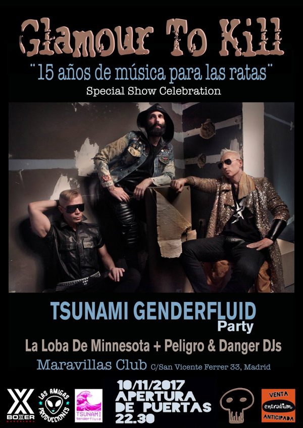 Glamour to Kill inauguran nuestra nueva fiesta, Tsunami Genderfluid