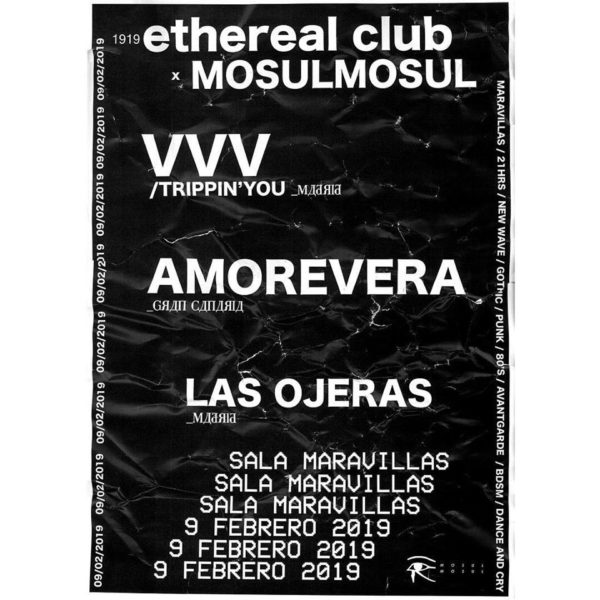 VVV + Amorevera + Las Ojeras 🖤Post punk para las oscuras de hoy