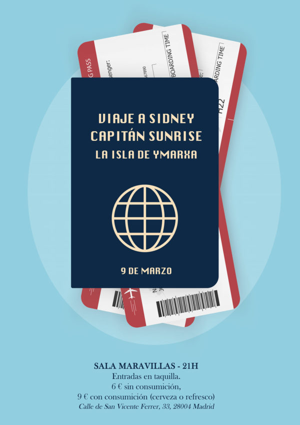 Triple cartel con Viaje a Sidney + Capitán Sunrise + La Isla de Ymarxa