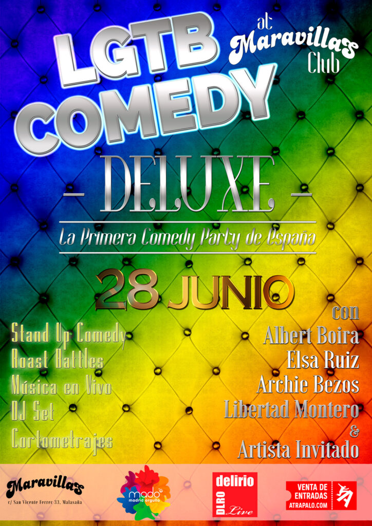 Humor de Transmisión Sexual presenta LGTB Comedy Deluxe en Maravillas Club