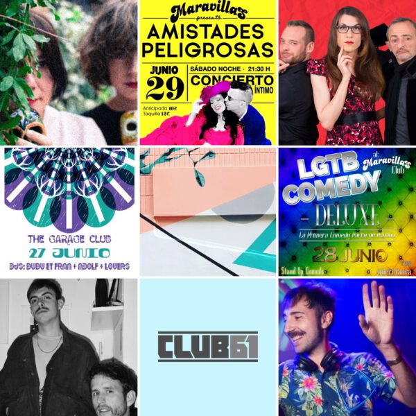 Agenda del 27 al 29 de junio en Maravillas Club
